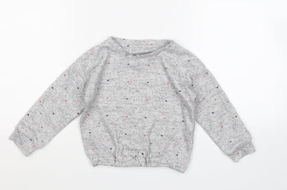 TU Baby Grey Spotted  Kaftan Pyjama Top Size 18-24 Months