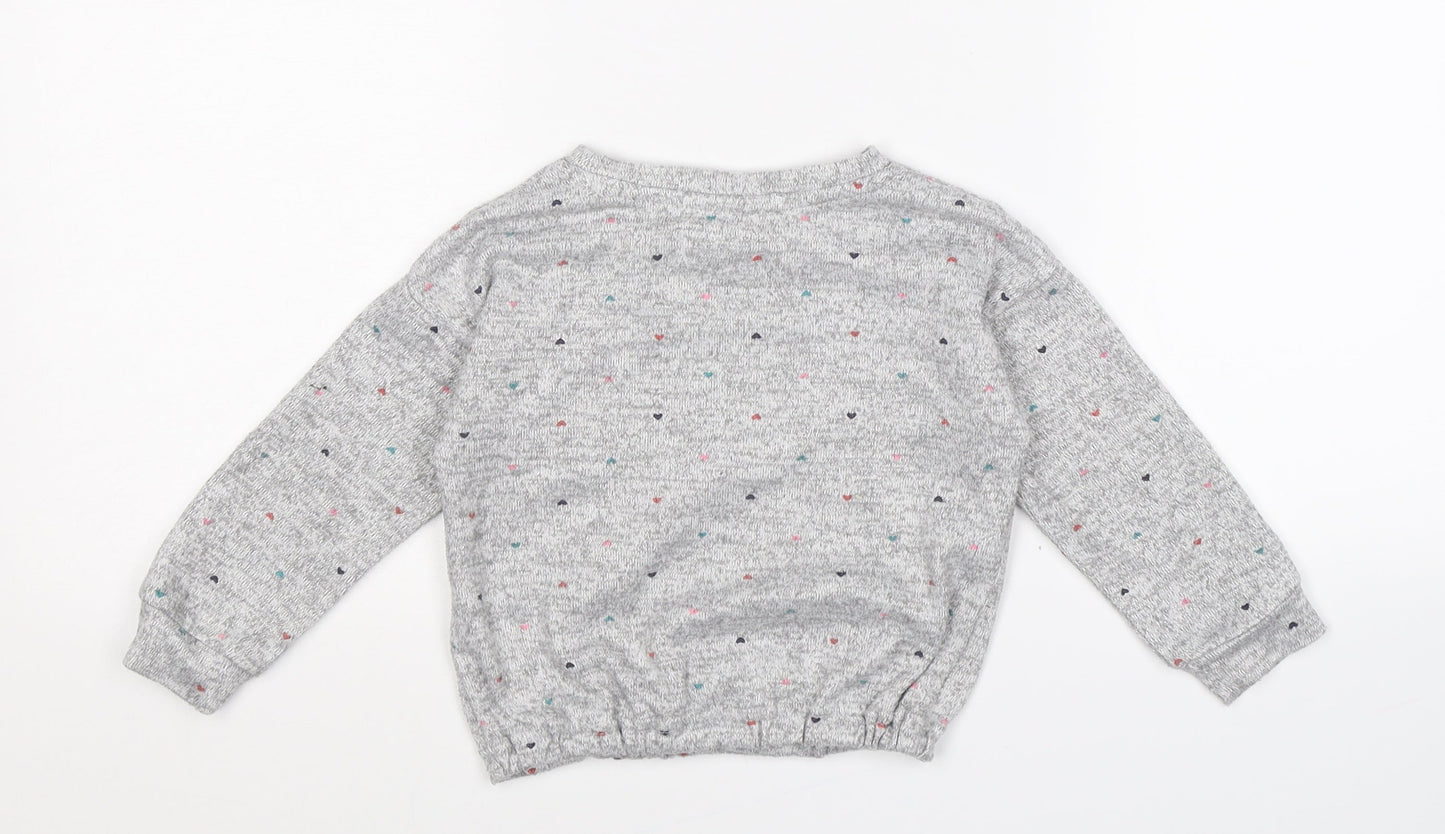 TU Baby Grey Spotted  Kaftan Pyjama Top Size 18-24 Months