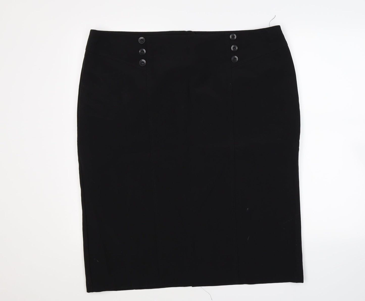 Working Solutions Womens Black   Straight & Pencil Skirt Size 40 in