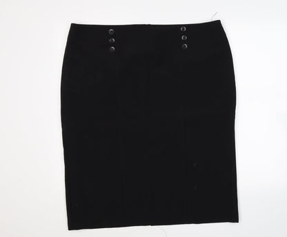 Working Solutions Womens Black   Straight & Pencil Skirt Size 40 in