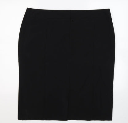 Working Solutions Womens Black   Straight & Pencil Skirt Size 40 in