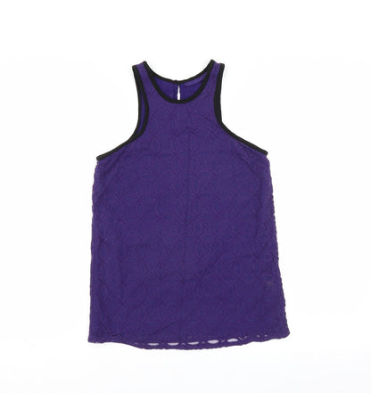 Womens UK Size 8 NEXT Purple Basic Blouse