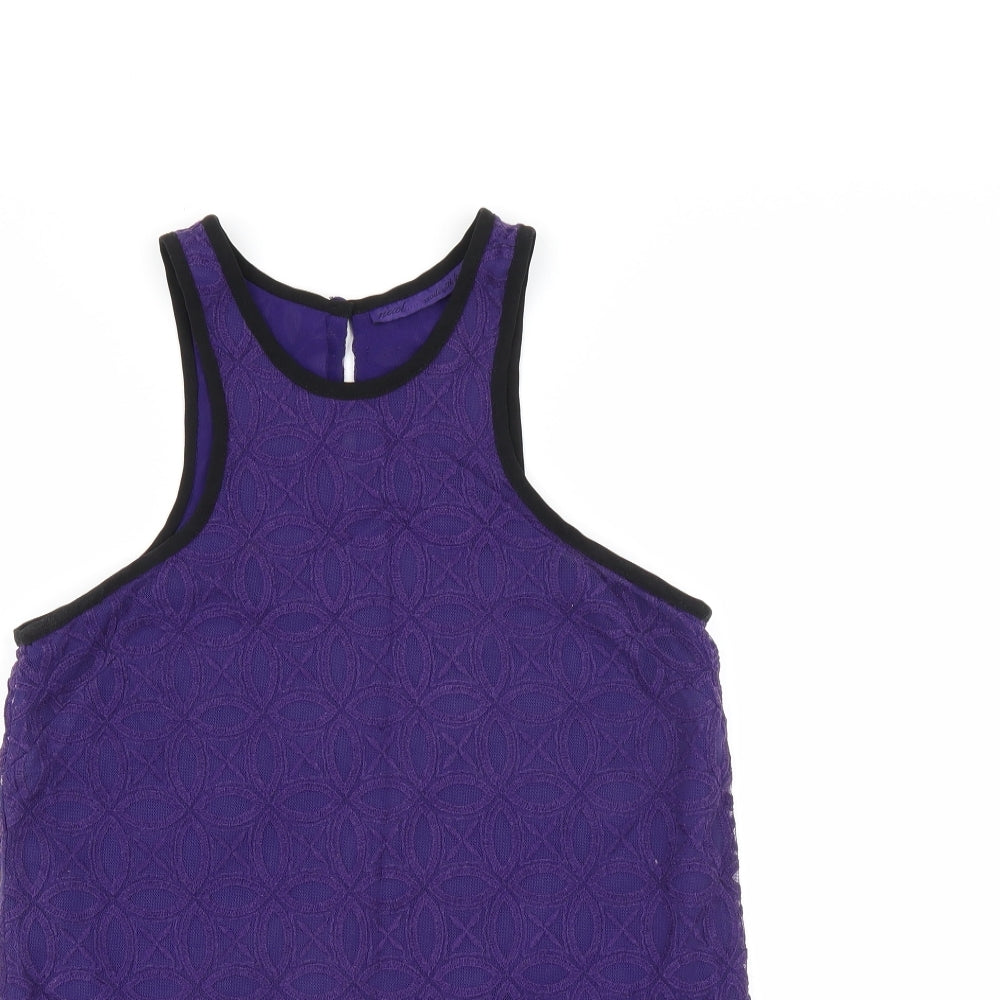 Womens UK Size 8 NEXT Purple Basic Blouse