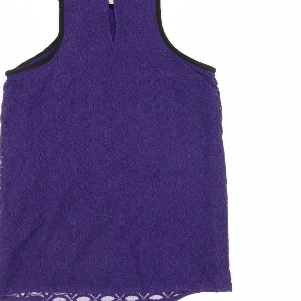 Womens UK Size 8 NEXT Purple Basic Blouse