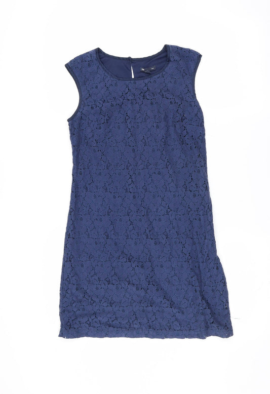 Gap Womens Blue Floral  Shift  Size S  - Lace Layer