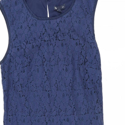 Gap Womens Blue Floral  Shift  Size S  - Lace Layer