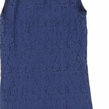 Gap Womens Blue Floral  Shift  Size S  - Lace Layer