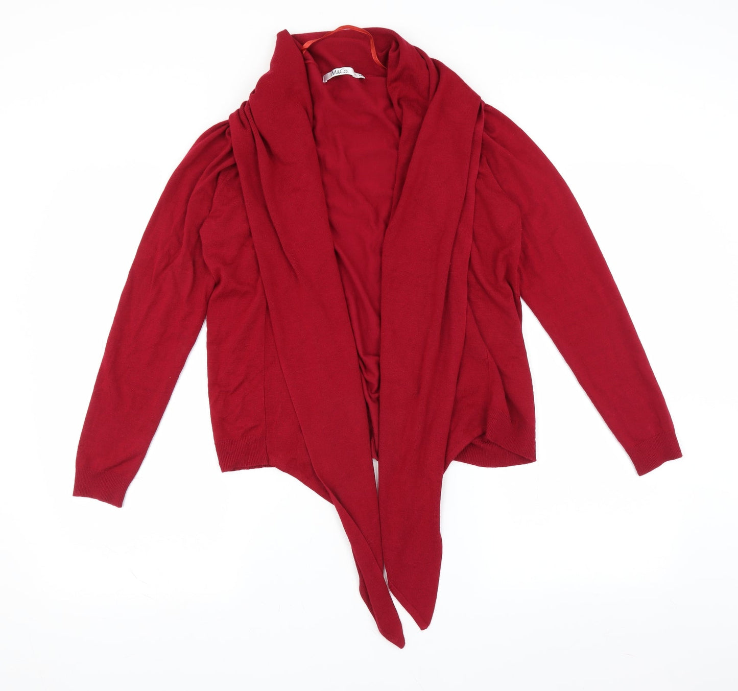 M&Co Womens Red   Cardigan Jumper Size M