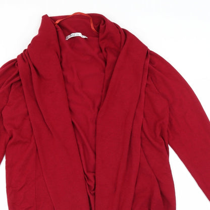 M&Co Womens Red   Cardigan Jumper Size M