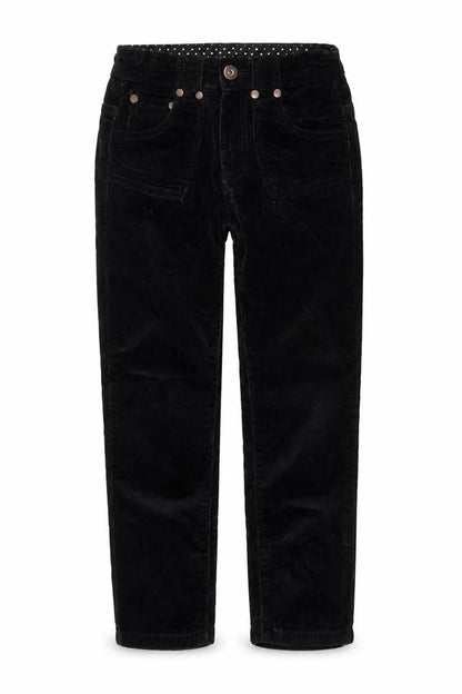 Adams Girl Girls Black  Corduroy Chino Trousers Size 7 Years
