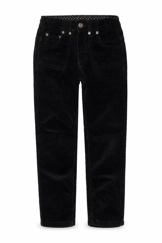 Adams Girl Girls Black  Corduroy Chino Trousers Size 7 Years