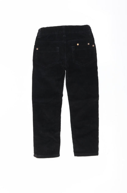 Adams Girl Girls Black  Corduroy Chino Trousers Size 7 Years