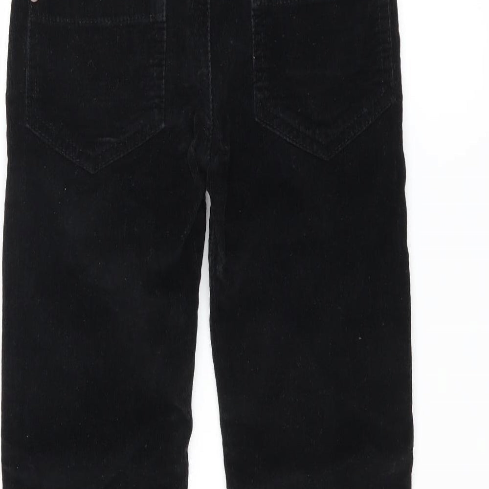Adams Girl Girls Black  Corduroy Chino Trousers Size 7 Years