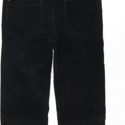 Adams Girl Girls Black  Corduroy Chino Trousers Size 7 Years