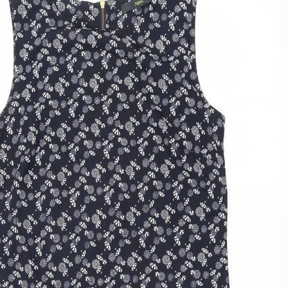 NEXT Womens Blue   Shift  Size 6  - ruffle hem parasol print