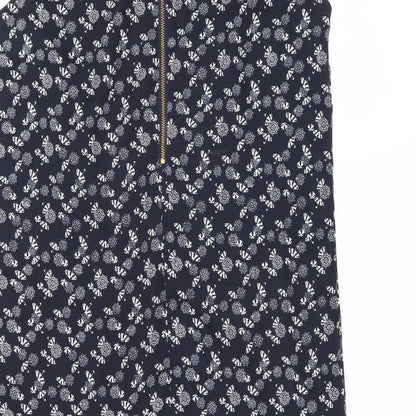 NEXT Womens Blue   Shift  Size 6  - ruffle hem parasol print