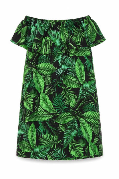 Primark Womens Black Floral  Shift  Size XS  - leaf pattern