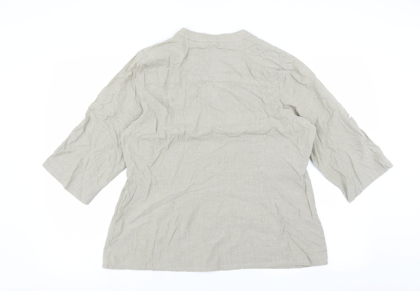 Womens UK Size 16 BM Beige Basic Blouse