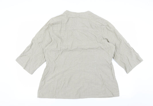 Womens UK Size 16 BM Beige Basic Blouse