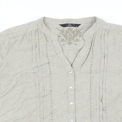 Womens UK Size 16 BM Beige Basic Blouse