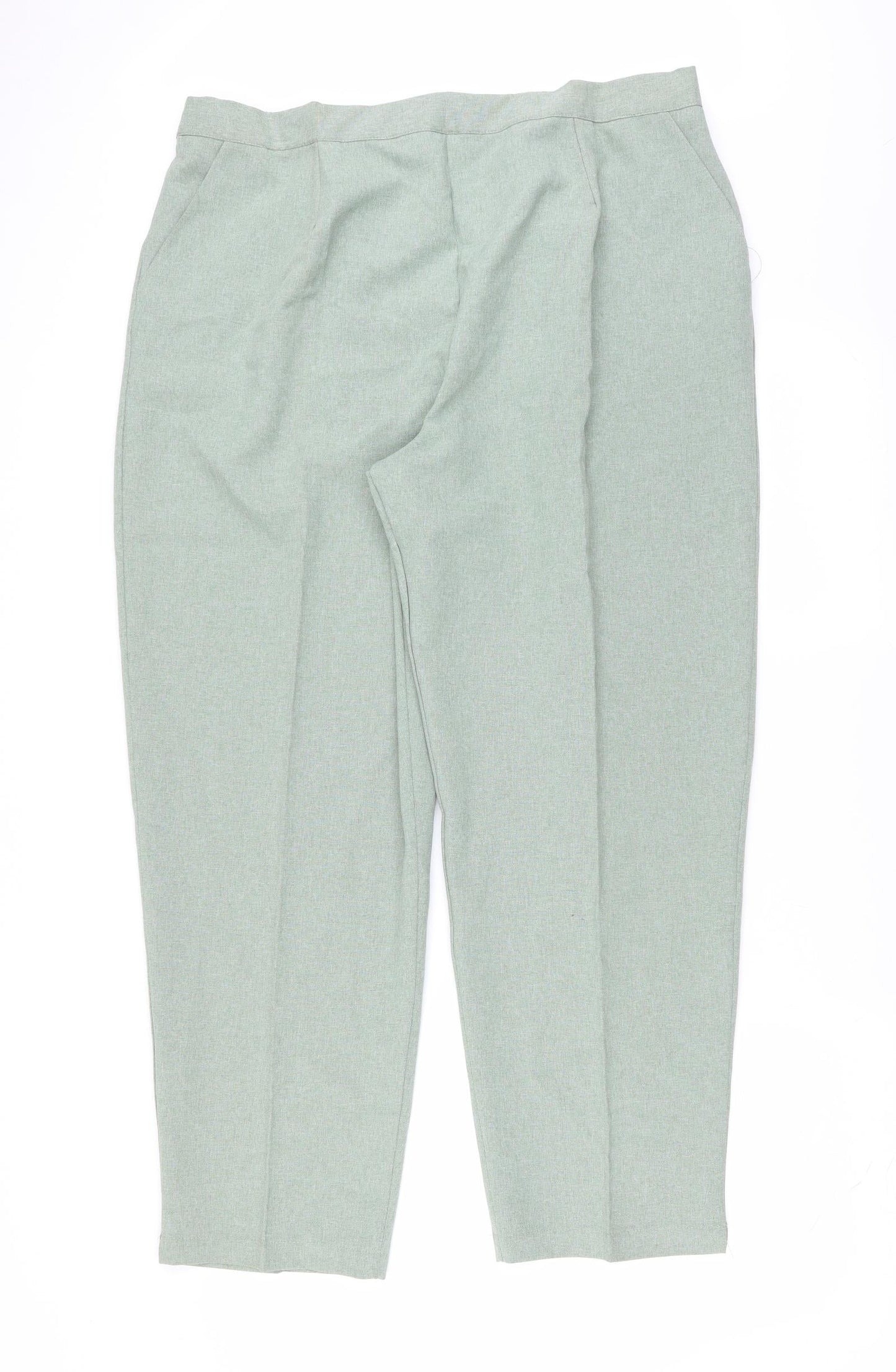 Womens UK Size 24 Preworn Regular Fit  Green Trousers