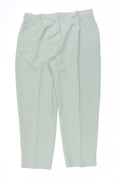 Womens UK Size 24 Preworn Regular Fit  Green Trousers