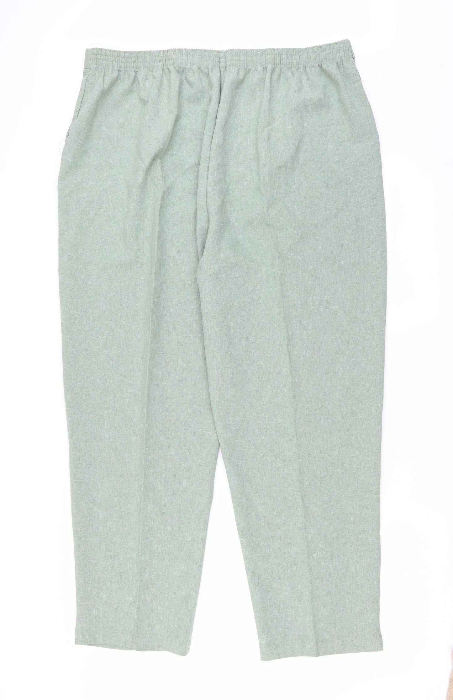 Womens UK Size 24 Preworn Regular Fit  Green Trousers