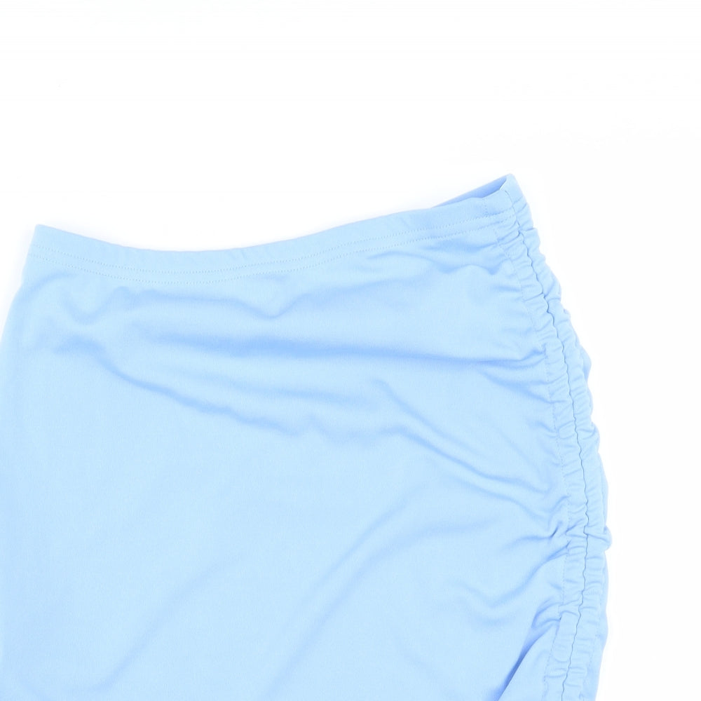 SheIn Womens Blue   Bandage Skirt Size S  - bodycon ruched sides