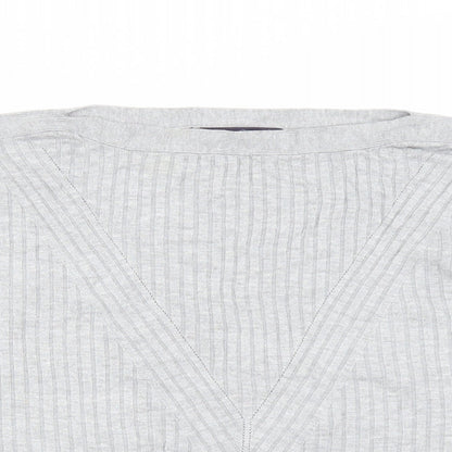 Marks and Spencer Womens Grey   Pullover Jumper Size M  - buttons side detail