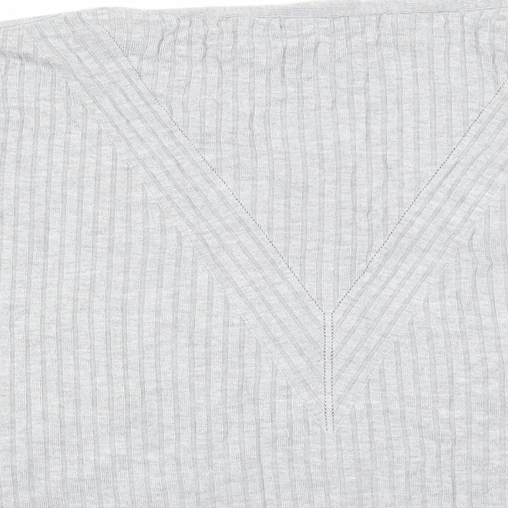 Marks and Spencer Womens Grey   Pullover Jumper Size M  - buttons side detail