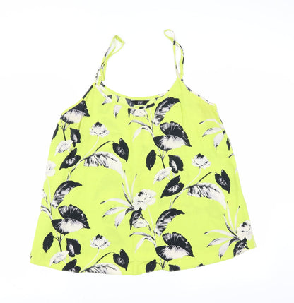 F&F Womens Green Floral  Camisole Blouse Size 14