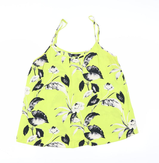 F&F Womens Green Floral  Camisole Blouse Size 14