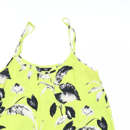 F&F Womens Green Floral  Camisole Blouse Size 14
