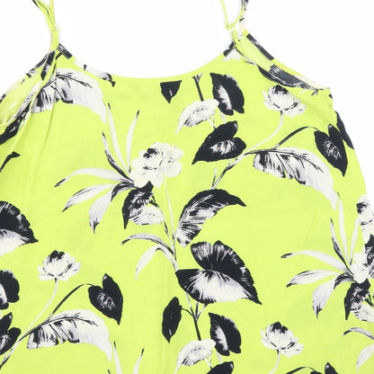 F&F Womens Green Floral  Camisole Blouse Size 14