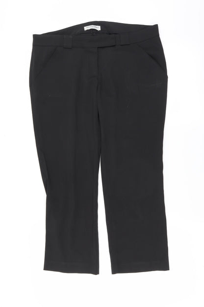 Internationale Womens Black   Trousers  Size 12 L24 in - cropped