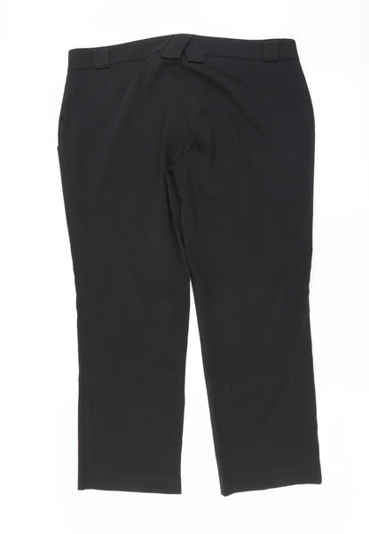 Internationale Womens Black   Trousers  Size 12 L24 in - cropped