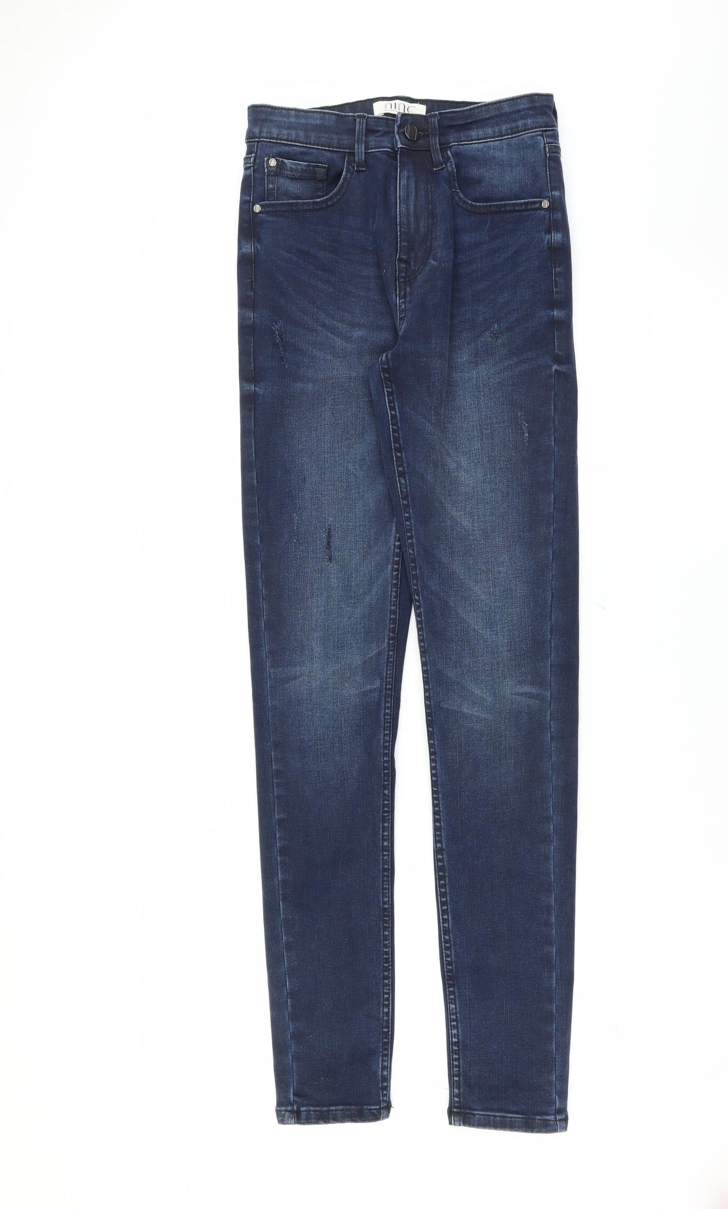 Savannah Miller Womens Blue  Denim Skinny Jeans Size 8 L30 in - distressed