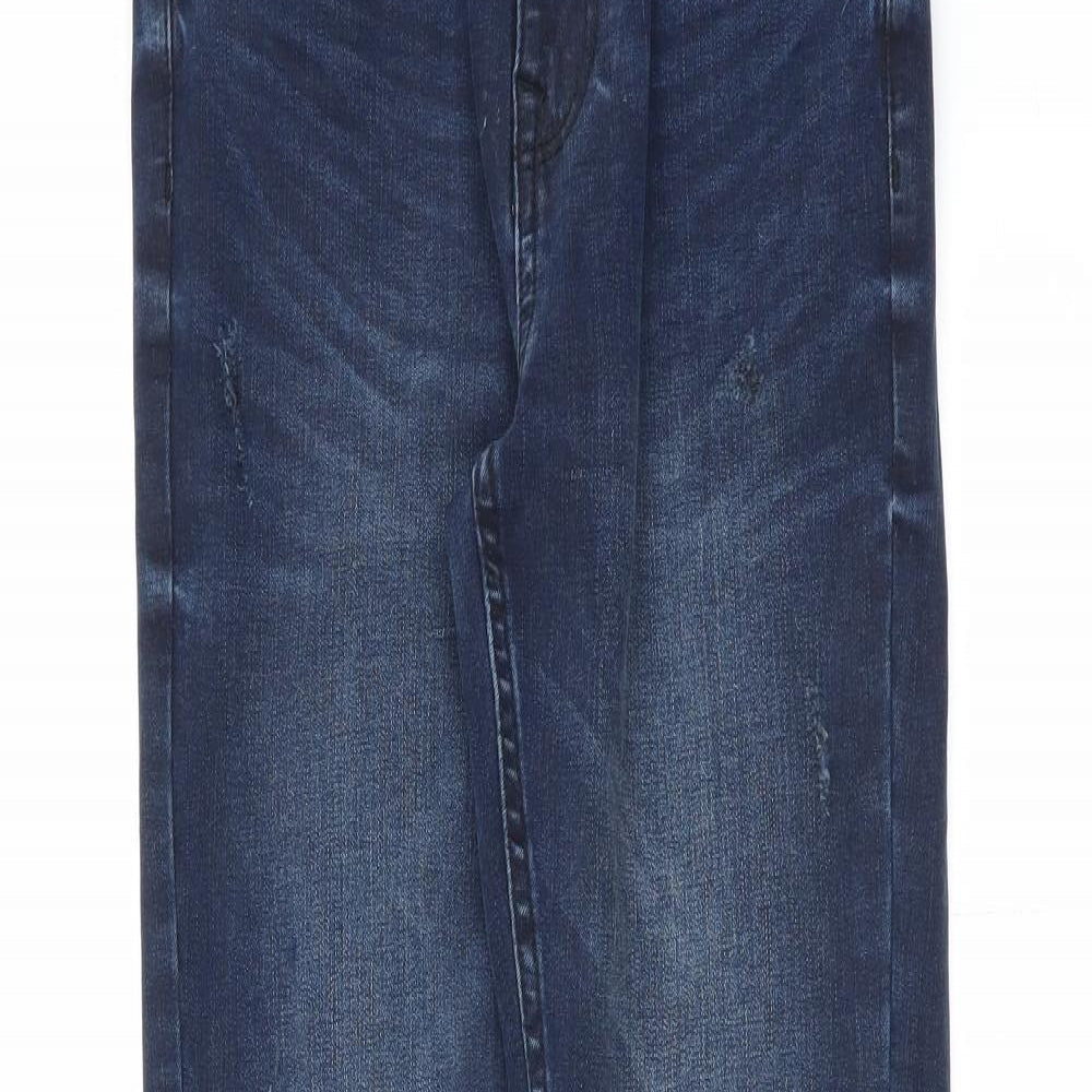 Savannah Miller Womens Blue  Denim Skinny Jeans Size 8 L30 in - distressed