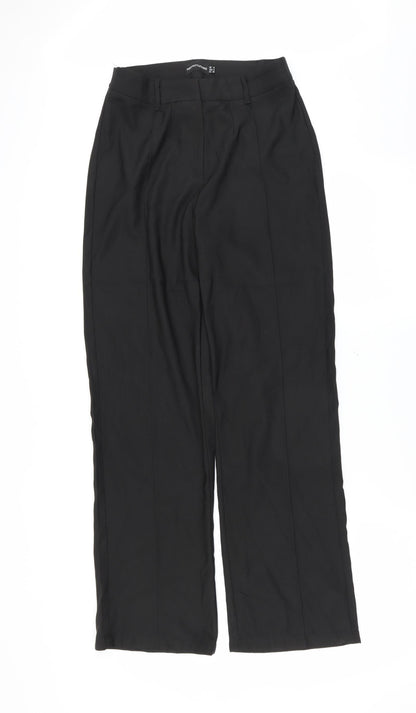 Womens UK Size 8 PRETTYLITTLETHING Regular Fit  Black Trousers