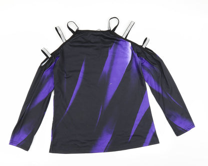Womens UK Size S SHEILAY Black Basic Blouse