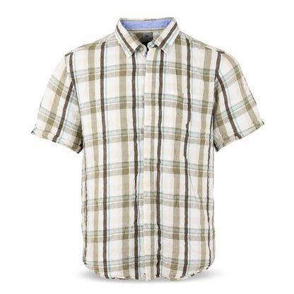 Mens UK Size L Atlantic Bay Green  Button-Up Short Sleeve Casual Shirt