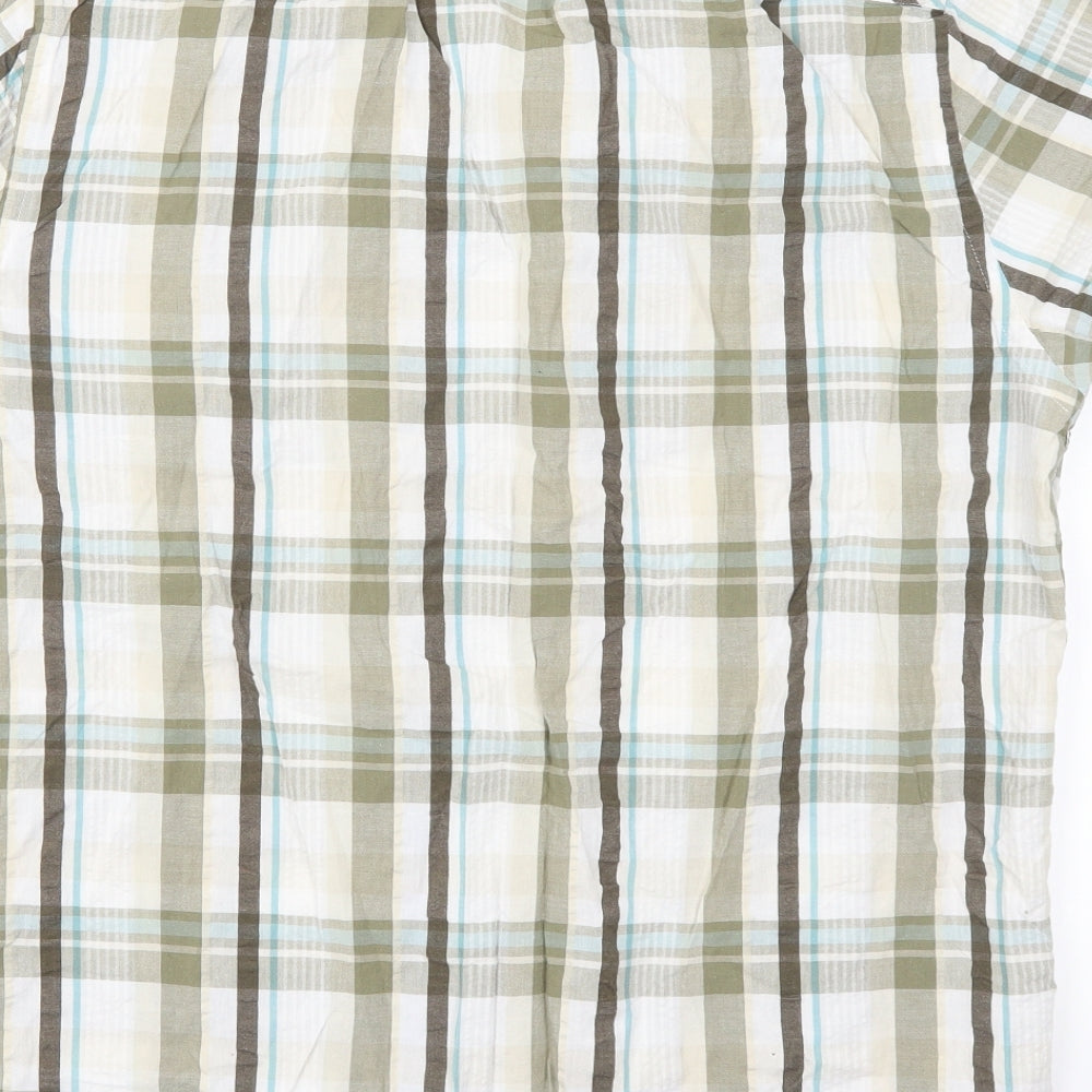 Atlantic Bay Mens Green Check   Button-Up Size L