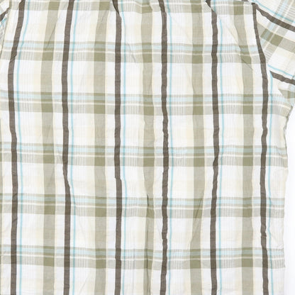 Atlantic Bay Mens Green Check   Button-Up Size L