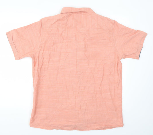 George Mens Pink    Button-Up Size L