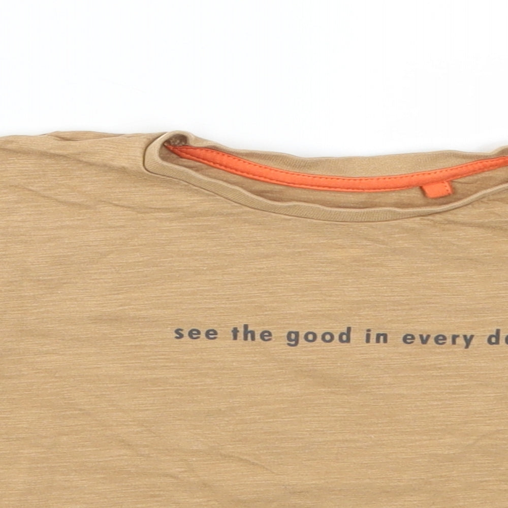 George Boys Brown   Basic T-Shirt Size 12-18 Months  - See the Good In Ever Day Tiger
