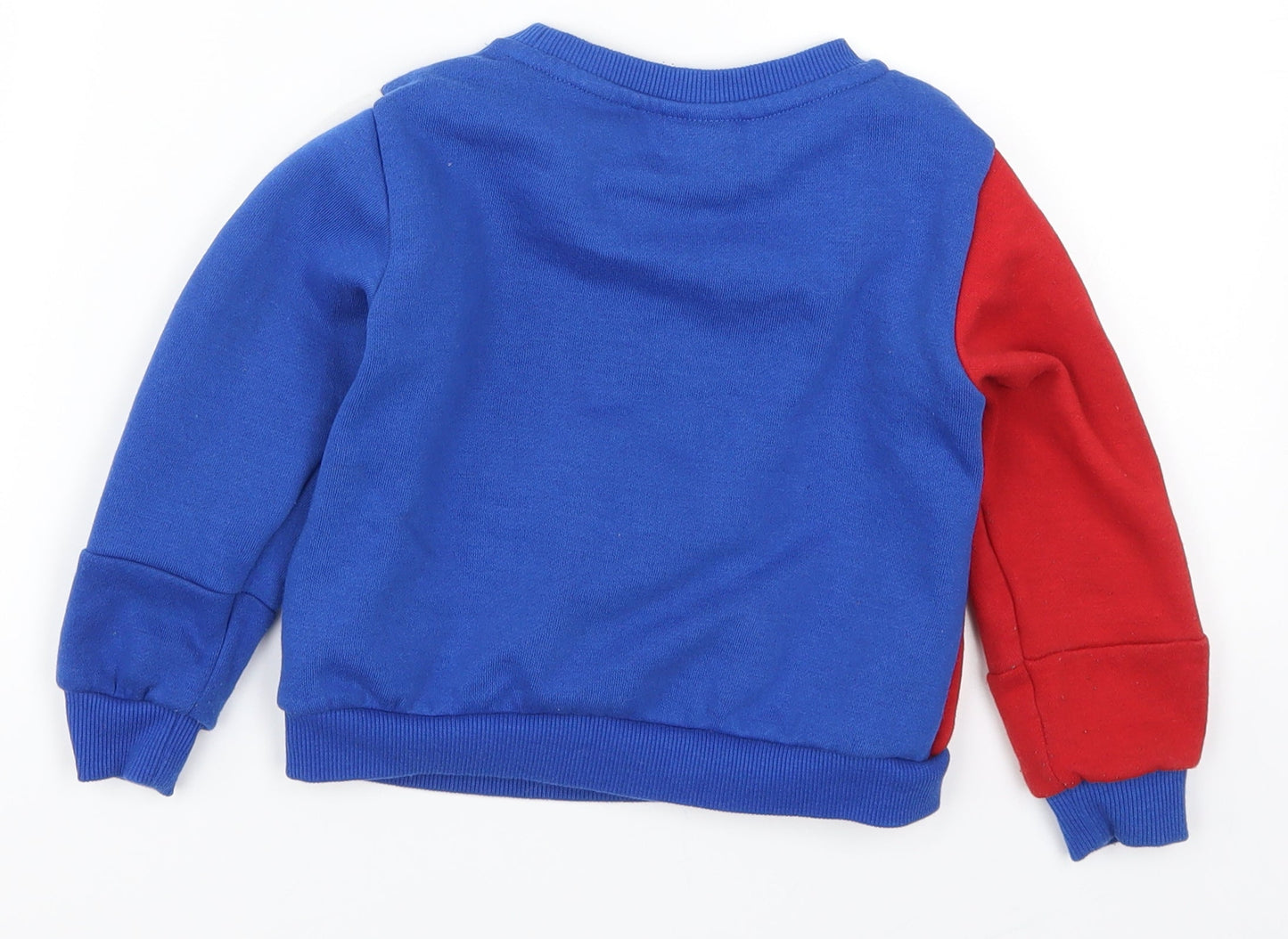 McKenxie Boys Blue Colourblock  Pullover Sweatshirt Size 4-5 Years  - Red