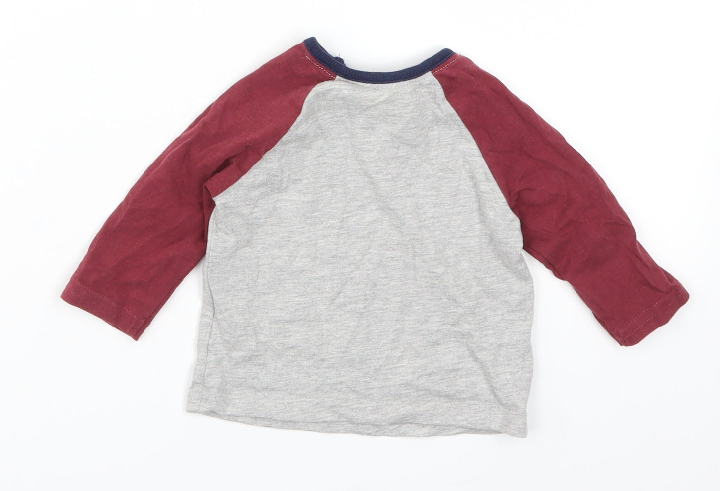 George Boys Red   Basic T-Shirt Size 0-3 Months  - Best Little Brother Giraffes