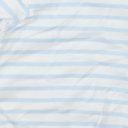 Mini Club Boys Blue Striped  Basic T-Shirt Size 0-3 Months  - B Is For Bear and Baby