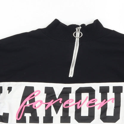 Miss Evie Girls Black   Pullover Sweatshirt Size 9-10 Years  - L'Amour Forever