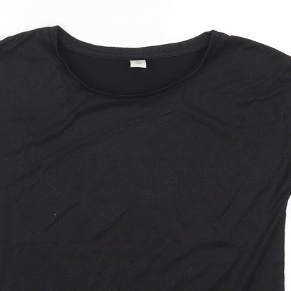 TU Girls Black   Basic T-Shirt Size 10 Years  - Stars